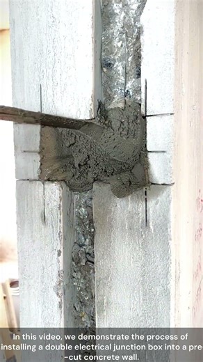 Installing Electrical Junction Boxes in a Concrete Wall