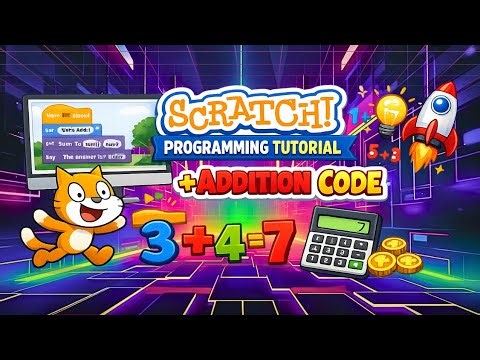 Scratch Programming Tutorial for Beginners| Addition Program in Scratch (Step-by-Step guide)