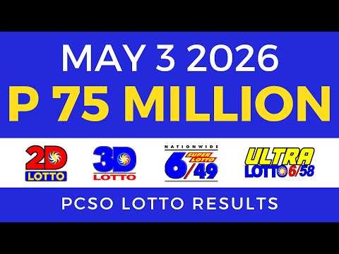 Lotto Result May 3 2026 9PM PCSO