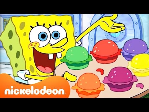 Bob l'éponge | Les Meilleurs Moments Gourmands de Bob l’éponge (Saisons 1–4) 🍔 | Nickelodeon France