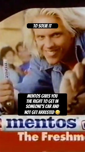 #mentos can prevent jail time #90snostalgia #radnessrewind #90s #90skids #lol #funnycommercials