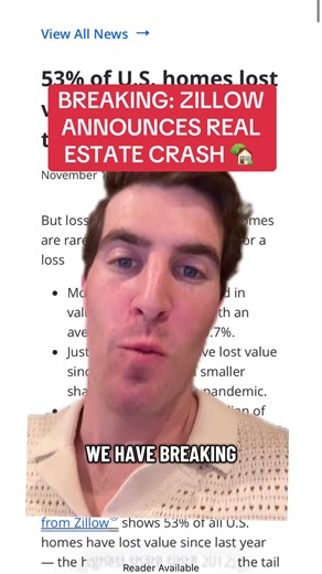 Zillow Reports 10% Drop in Real Estate Market