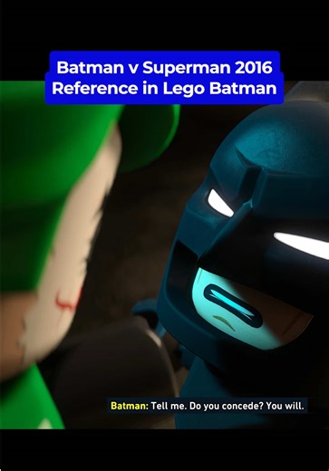 Batman vs Superman reference in Lego Batman: Legacy of the Dark Knight. #batman #batmanvssuperman #legobatman