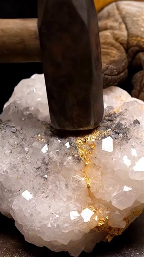 ASMR Satisfying - From Quartz to Gold Bar 2 #goldprocess #quartz#asmr #satisfying#goldrush
