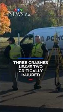 Three crashes leave victims critical