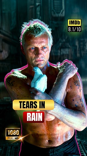 Blade Runner 🔥 Roy Batty’s Final Moments Tears in Rain 🌧️ 90s Defining Moments #shorts #film