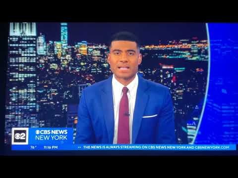 WCBS CBS News New York at 11pm Saturday open August 15, 2026