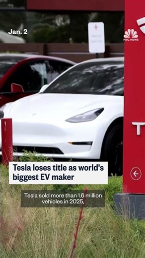 Tesla loses title as world's biggest EV maker