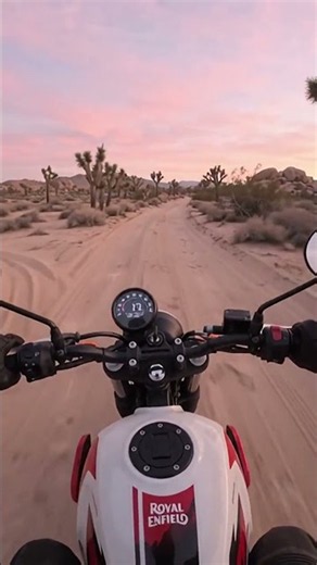 Royal Enfield Scram 411​Color: White Flame .Joshua Tree National Park, California, USA