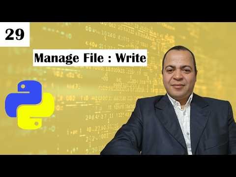 Manage Files - Writing in Python for Beginners