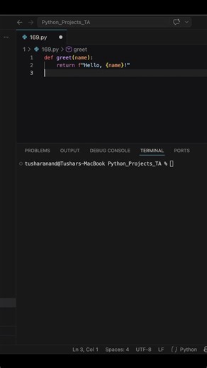 Python Functions Explained in 36 Seconds ⚡🔥 |Beginner Friendly! #coding #python #programming #shorts
