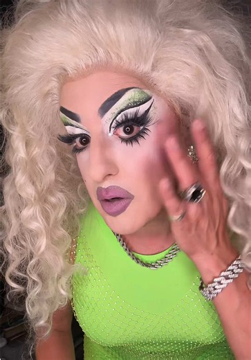 A little shimmer #drag #gay #neon #shimmer #transformation | Drag Transformations