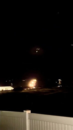 BNSF boeing train at night #trains #railfan #bnsf #boeings #planes #cool #nighttime #train #awesome