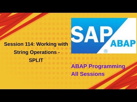 Session 114 Working with String Operations SPLIT