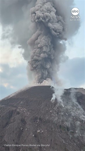 Tourists escape close call with active volcano