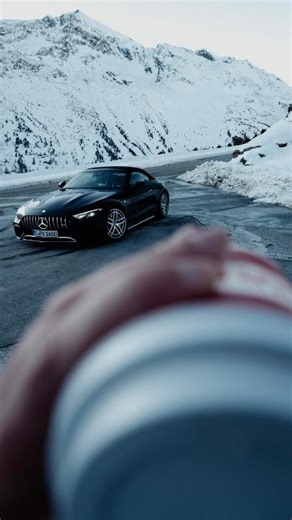 Mmm… tastes like a smooth wintry drive. 📷 justin_web (IG) for #MBcreator #MercedesBenz #MercedesAMG #SL | Mercedes-Benz