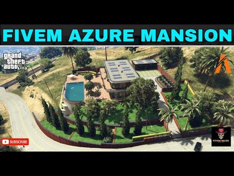 Fivem Azure Mansion Gang hideout mlo with add secret bunker Fivem gang villa gta 5 mansion