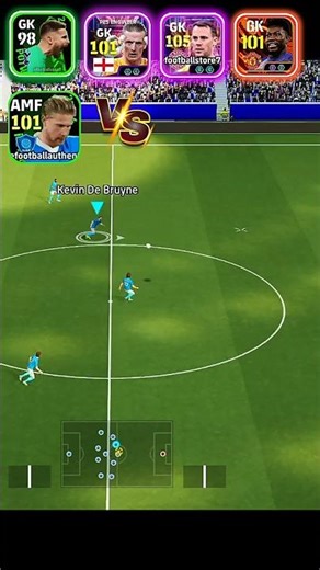 NEW POTW 101 KEVIN DE BRUYNE VS ALL STAR GOALKEEPER CHALLENGE 🔥🤯 #SHORT #EFOOTBALL