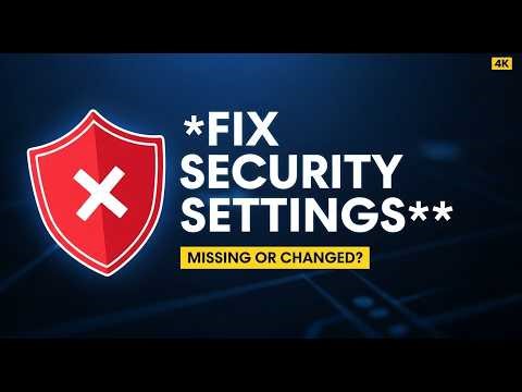 Fix Problems Found Some Security Settings Are Missing Or Have Been Changed
