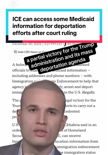 A federal judge in California has allowed officials to share some Medicaid information – including addresses and phone numbers – with ICE to help that agency in its efforts to identify, arrest and deport immigrants suspected of living in the U.S. illegally. @camiloreports says it's “a partial victory” for the Trump administration’s mass deportation agenda. The judge blocked ICE from accessing a broader set of Medicaid information, including sensitive medical records and data on American citizens