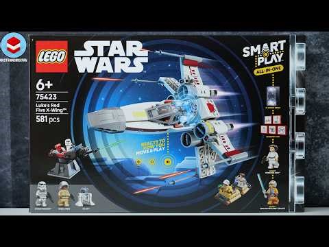 LEGO Star Wars 75423 SMART Play Luke's Red Five X-Wing - LEGO Speed Build Review