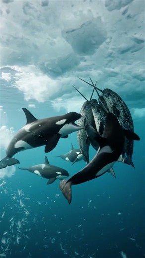 Orcas Hunting Underwater | The Power of the Ocean’s Predators 🐋🌊