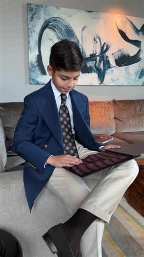 LUCA ALBERTO JR. 🇺🇸 Ready for Day 2 of the Alexandra Dobre Trunk Show in Miami. Young gentleman, timeless style, and the right attitude. 💙
