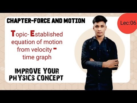 Class 9|Physical Science Chapter-Force and Motion| Topic-Equation of motion from velocity-time graph