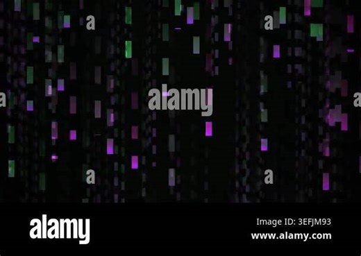 Multicolored code symbols falling down screen Stock Video Footage - Alamy