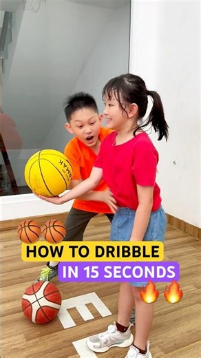HOW TO DRIBBLE A BASKETBALL in 15 SECONDS 🏀FOR BEGINNERS #shorts #speedandagility #dribbling