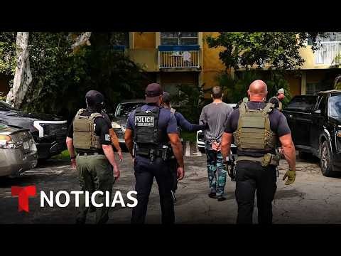 Federales arrestan con fuerte operativo en Miami a un supuesto impostor de ICE | Noticias Telemundo