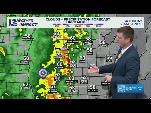 13 ON YOUR SIDE Forecast: Thunderstorms Tonight; Colder Weekend Ahead
