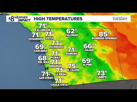 Cooler temps and increasing clouds with a chance for overnight showers