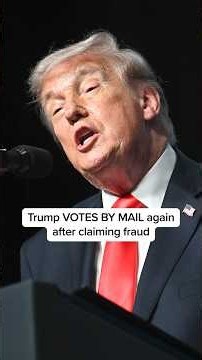 Trump VOTES BY MAIL again after claiming fraud