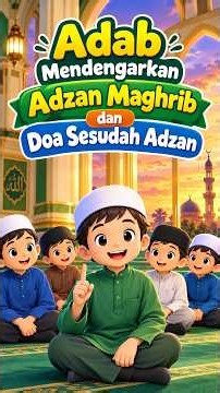 Adab Mendengarkan Adzan Maghrib & Doa Sesudah Adzan | Animasi Islami Anak