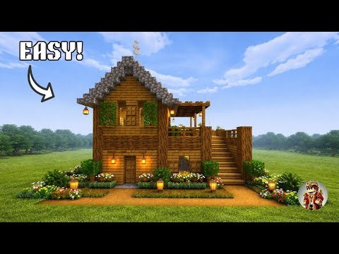 Minecraft: How to Build a Ultimate Oak Wooden House Tutorial (Easy Build House 🏡)