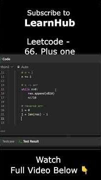 Brute force Solution 💡| 66. Plus One | Leetcode | Simple Coding Explanation | Tamil #leetcode