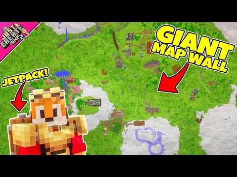 I built a GIANT MAP WALL in Minecraft Create Mod [#3]