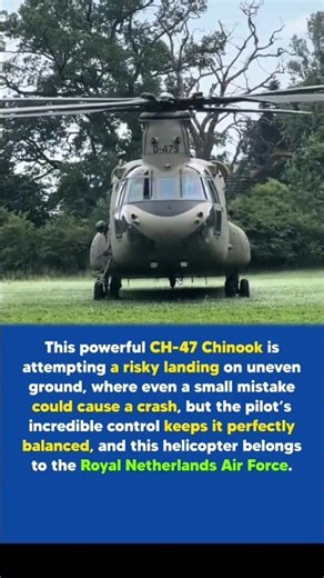 Extreme Helicopter Landing 😱 CH-47 Chinook Risky Balance Skills Insane Pilot Control #shorts