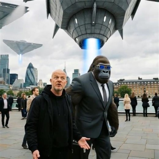 ALIEN INVASION & THE SUITED GORILLA ​🌌💼​#AlienInvasion #TheSuitedGorilla