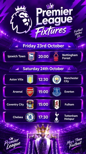 ⚽🔥 PREMIER LEAGUE FIXTURES 2026/27 🏆 | 23 & 24 OCTOBER | EPL MATCHWEEK 8