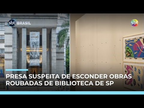 Polícia prende suspeita de esconder obras roubadas da Biblioteca Mário de Andrade em SP | #SBTBrasil