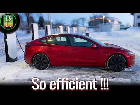 Tesla Model 3 LR RWD – 110 km/h (68mph) Range Test ❄️ Winter Country/City Mix