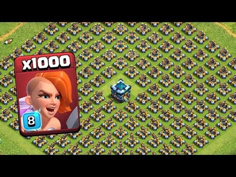 1000 Super Valkyrie Attack 😱 | Clash of Clans INSANE Destruction