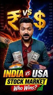 India 🇮🇳 vs USA 🇺🇸 Stock Market — Who Wins? 📈 #finance #money #education