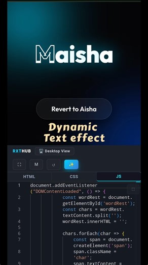 Dynamic Text Effect Source Code & Tutorial 💻