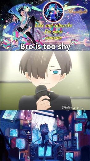 Bro is too shy 😅 || #anime #animeedit