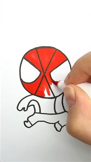 Super Easy Spiderman Drawing Tutorial #shorts