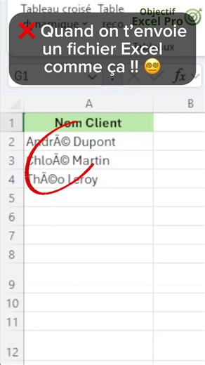 🔁 Excel : remplacer des caractères ! Fichier csv mal converti #excel #objectifexcelpro