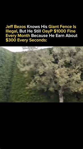 Jeff Bezos Pays $1000 Fine Every Month Because He Earn About $300 Every Seconds